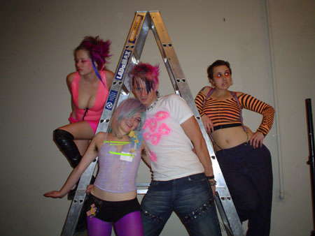 team plastique on ladder 2